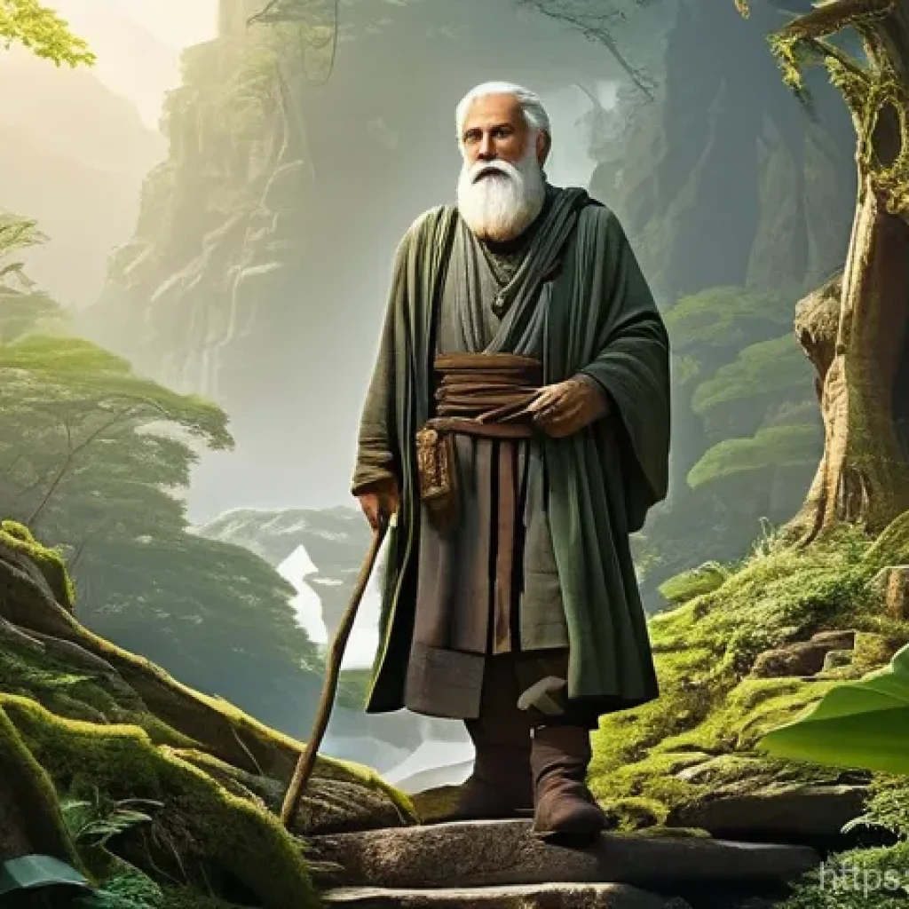 융의 원형과 문학 - **The Hero's Sacred Journey with a Wise Guide:**
    A determined young adventurer, aged around 20, ...